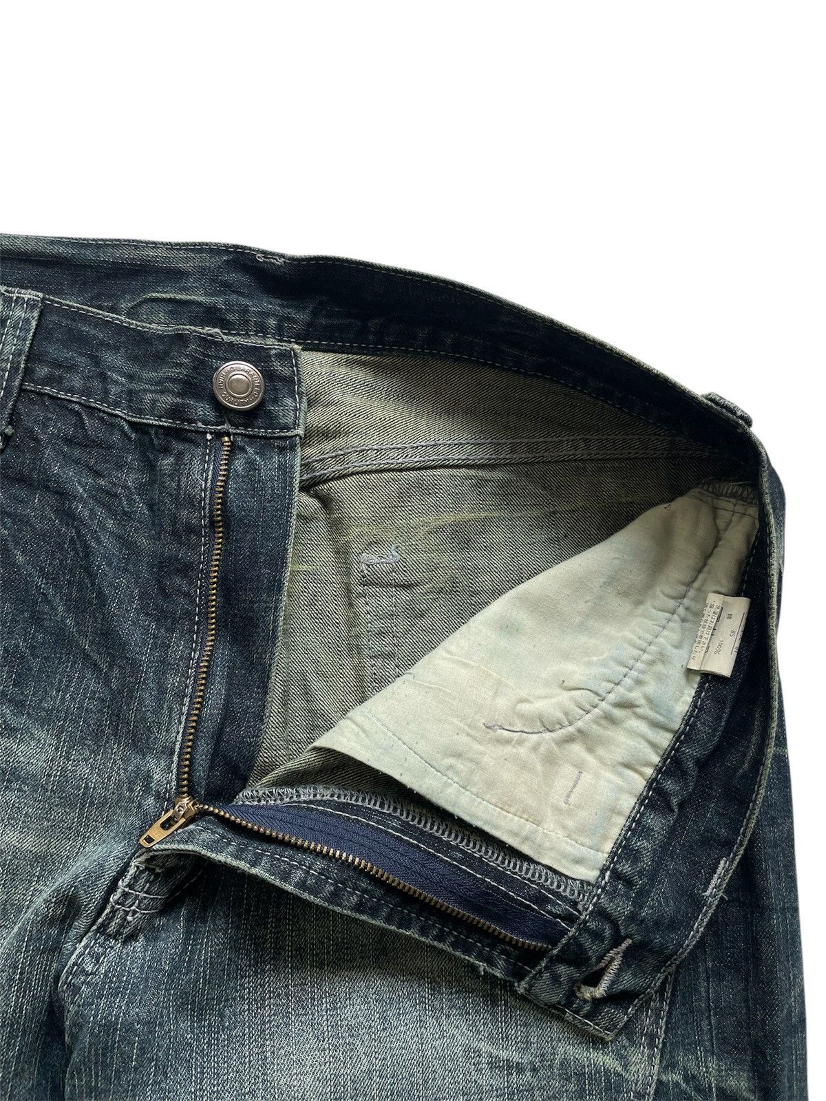 If Six Was Nine × Japanese Brand × Le Grande Bleu (L.G.B.) Rare Vintage Japanese Brand Crash&Repair Flare Jeans Size US 33 - 6 Thumbnail