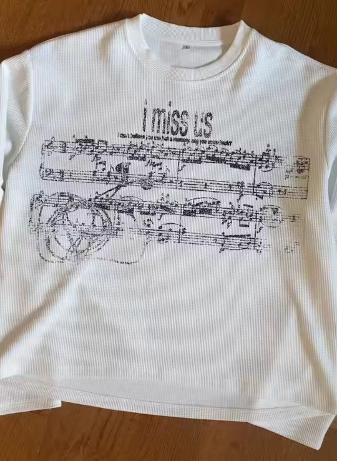 Other Y2K Retro Memories I Miss Us Music Notes Long Sleeve T-shirt Size US L / EU 52-54 / 3 - 1 Thumbnail
