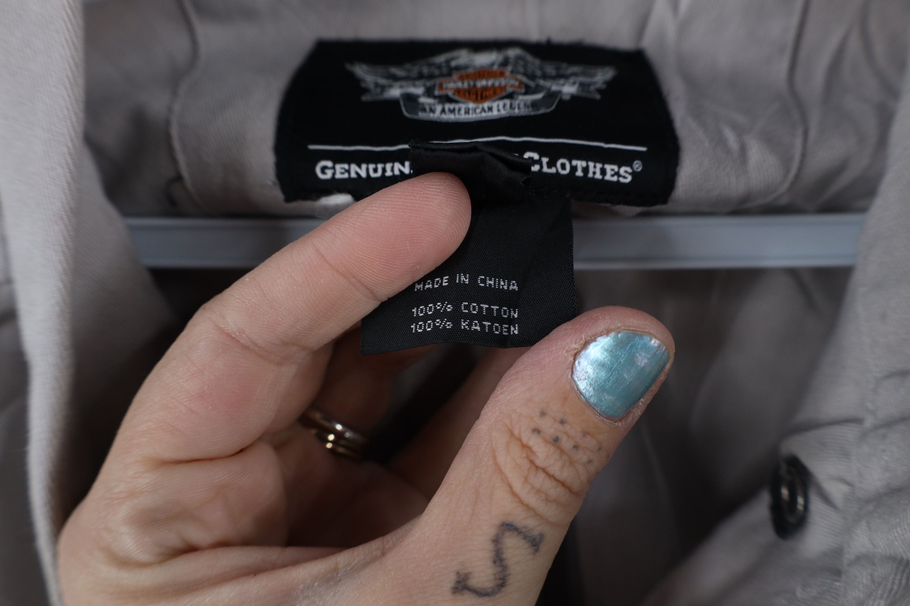 Harley Davidson × Vintage Vintage Harley Davidson Logo Cut Off Collared Button Shirt Size US XL / EU 56 / 4 - 9 Thumbnail
