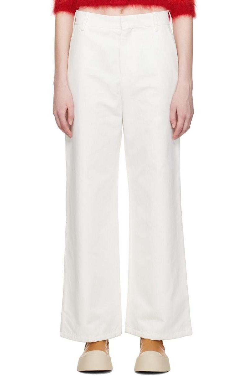 Marni o1y1125 Casual Pant in White Size 26" / US 2 / IT 38 - 1 Thumbnail
