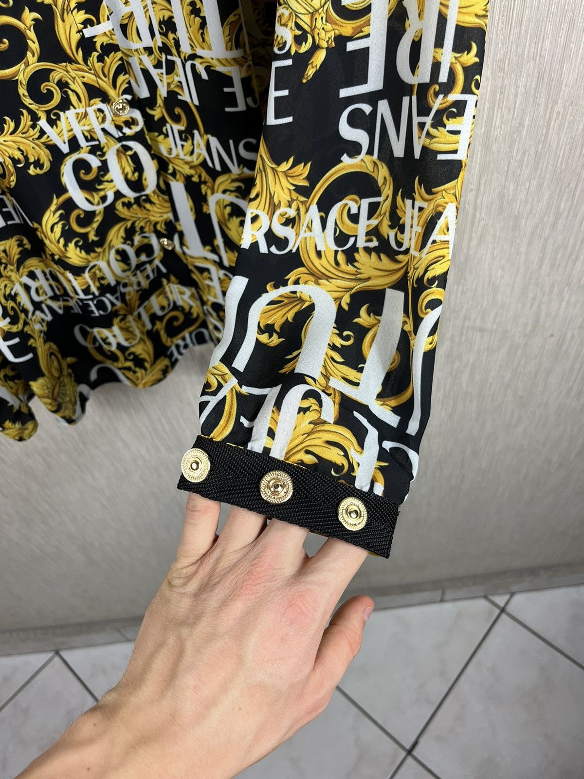 Versace × Versace Jeans Couture Versace Jeans Couture full print shirt gold details monogram Size US L / EU 52-54 / 3 - 14 Thumbnail