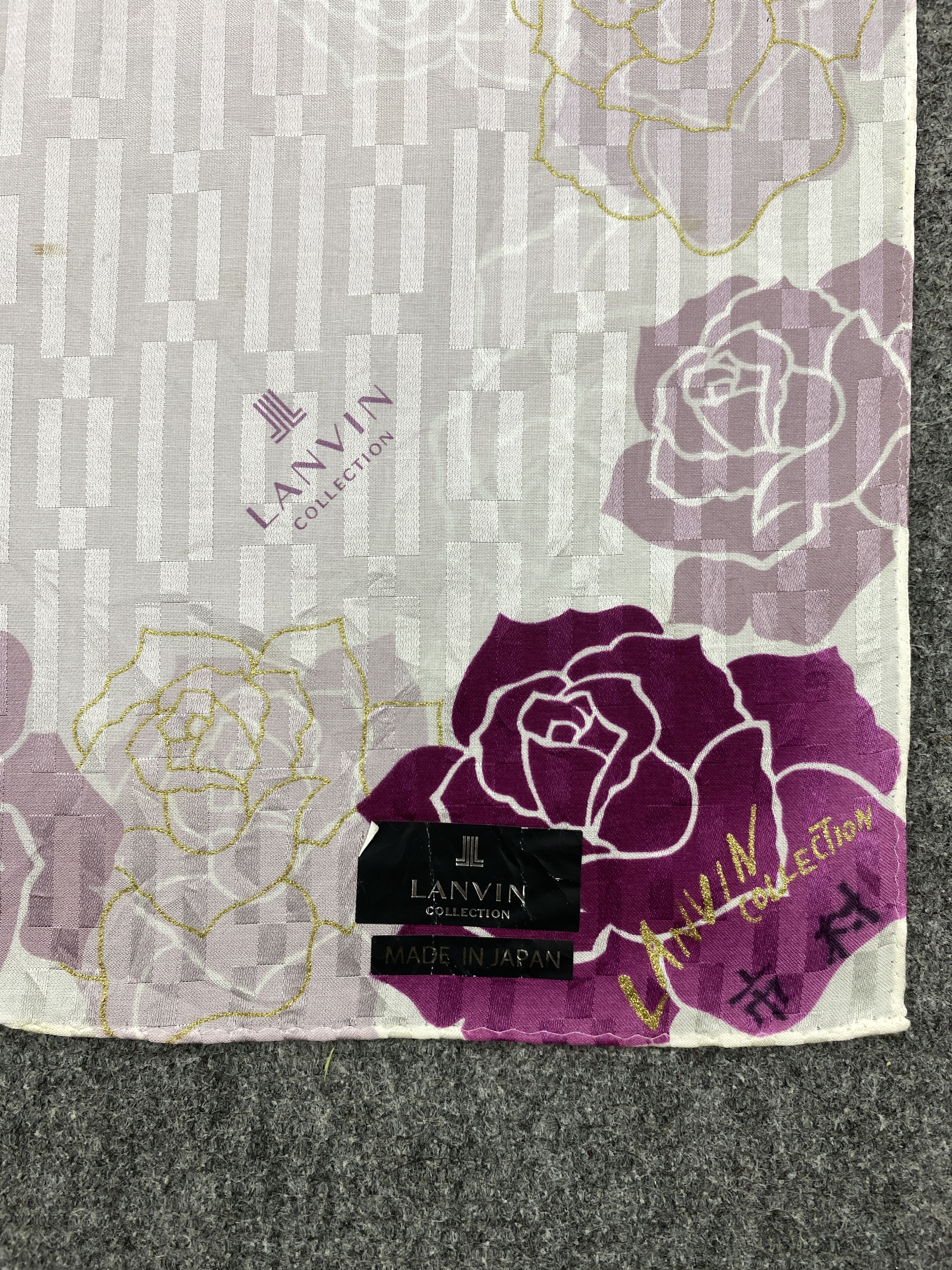 Lanvin Vintage Lanvin Japan Collection Rose Silk Scarf SN0117 Size ONE SIZE - 5 Thumbnail
