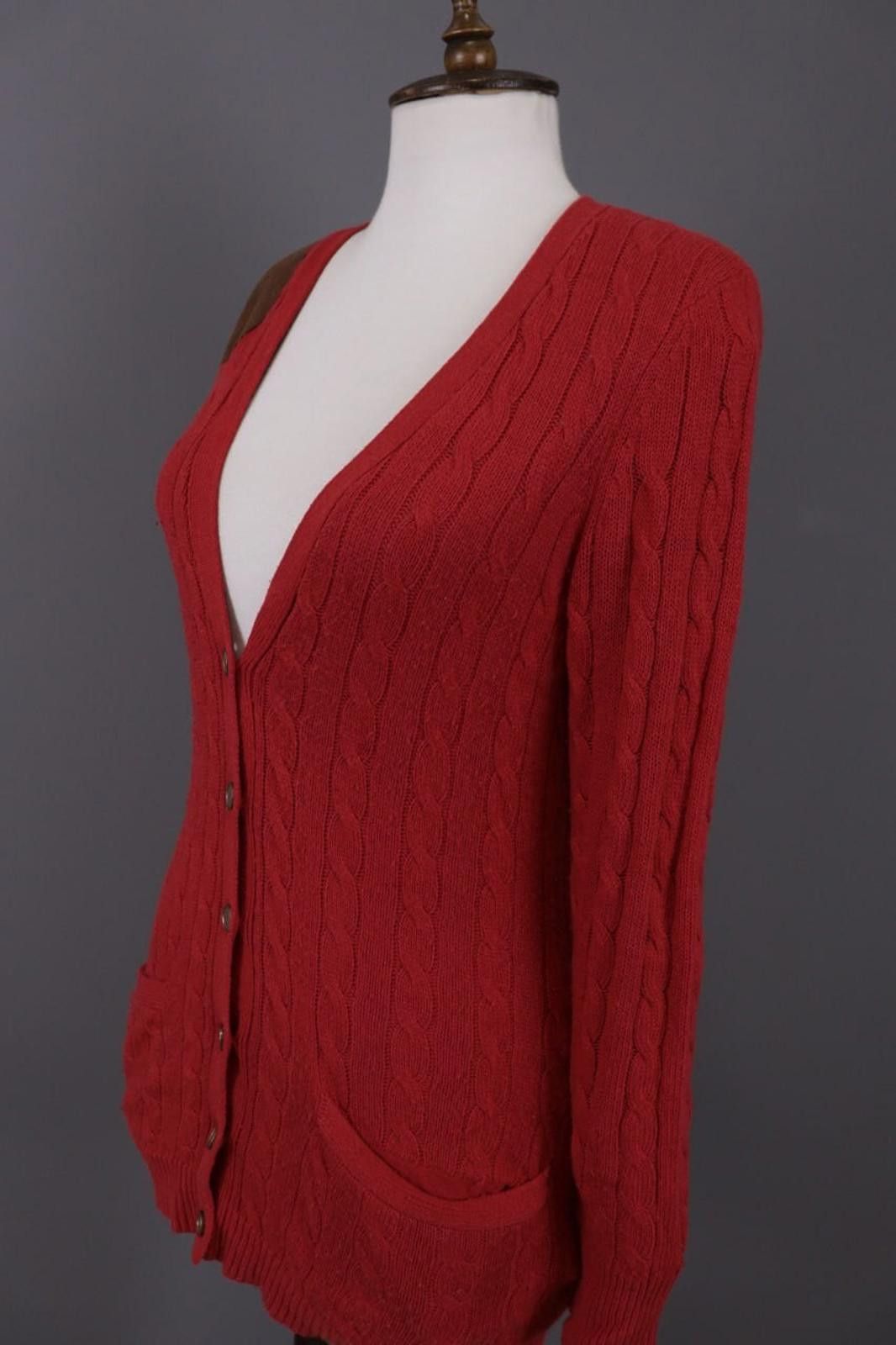 Lauren Ralph Lauren Lauren Ralph Lauren Red Wool Cashmere Cardigan Size XS Size XS / US 0-2 / IT 36-38 - 6 Thumbnail
