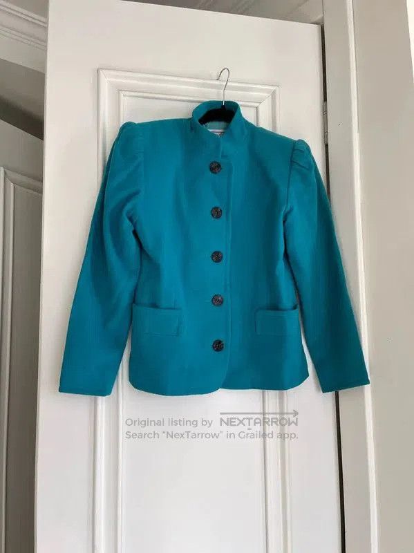 Yves Saint Laurent YSL Teal Women's Jacket with Button Closure . Size M / US 6-8 / IT 42-44 - 1 Thumbnail