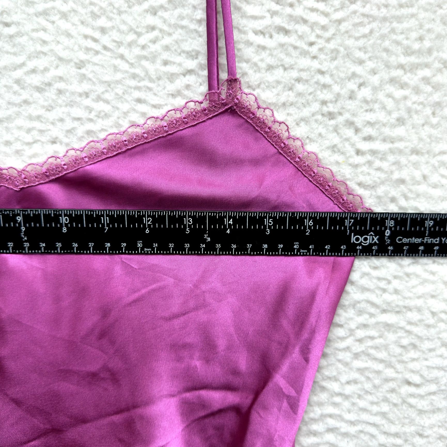 Vintage Y2K Vintage Slip Dress M Pink Fuchsia Satin Lace Slit Chemise Lingerie La Senza Shirt? Size M / US 6-8 / IT 42-44 - 5 Thumbnail