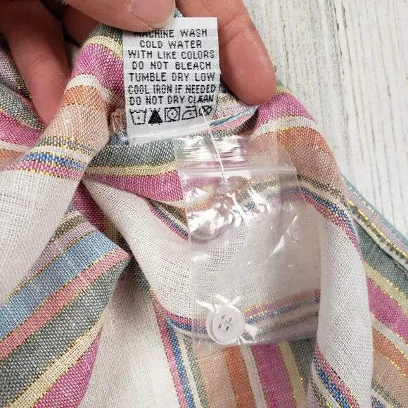 Other Velvet Heart Linen Blend Striped Button Up Blouse Medium Size M / US 6-8 / IT 42-44 - 9 Thumbnail