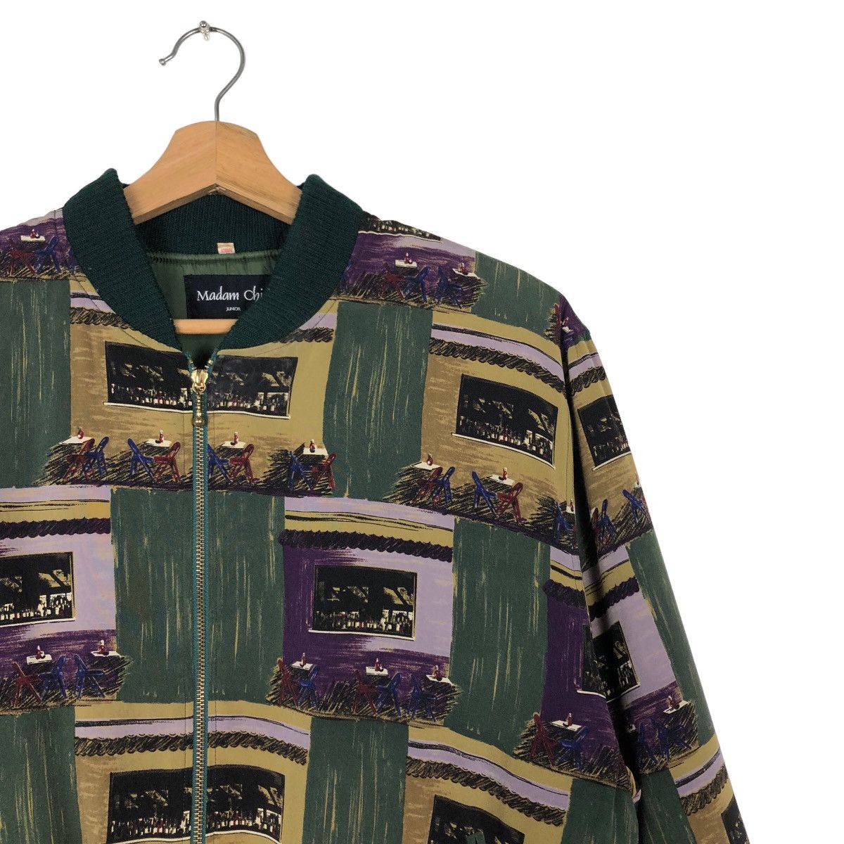 Japanese Brand 🔥90’s Vintage Bomber Jacket Colour Block Design Madam Chic Size M / US 6-8 / IT 42-44 - 5 Thumbnail