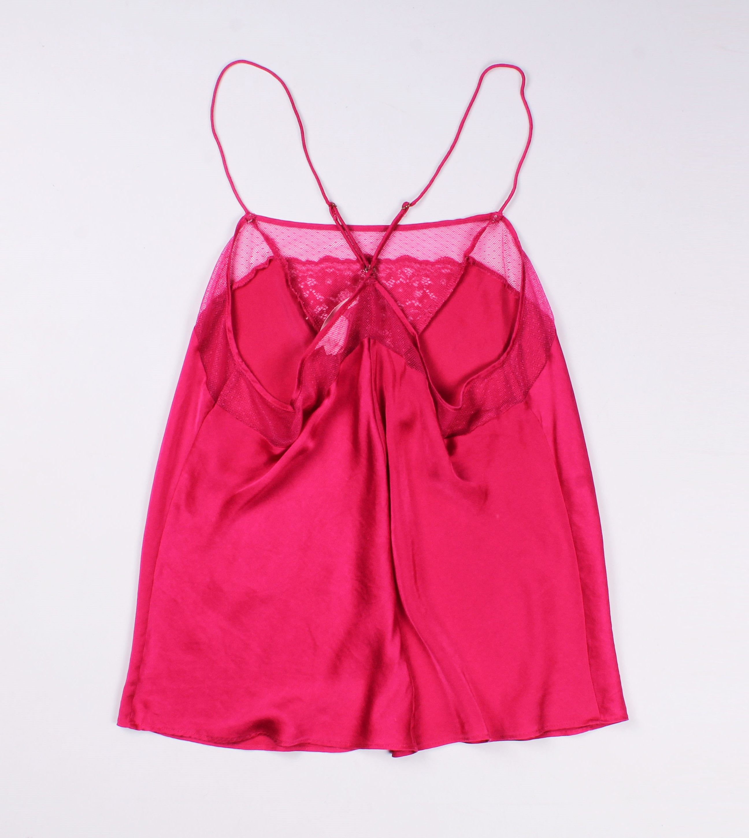 Victoria's Secret × Vintage Vintage Victoria's Secret Raspberry Silk Soft Cami Top Size S / US 4 / IT 40 - 9 Thumbnail