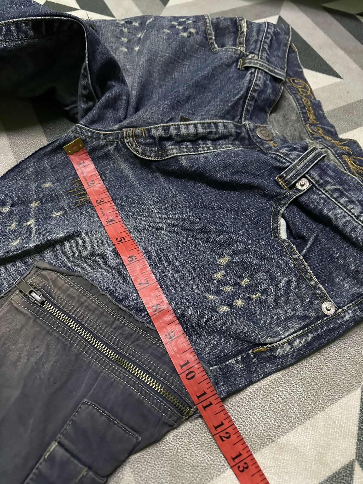 291295=Homme 291295 homme patchwork denim jeans 33x31 Size US 33 - 15 Thumbnail