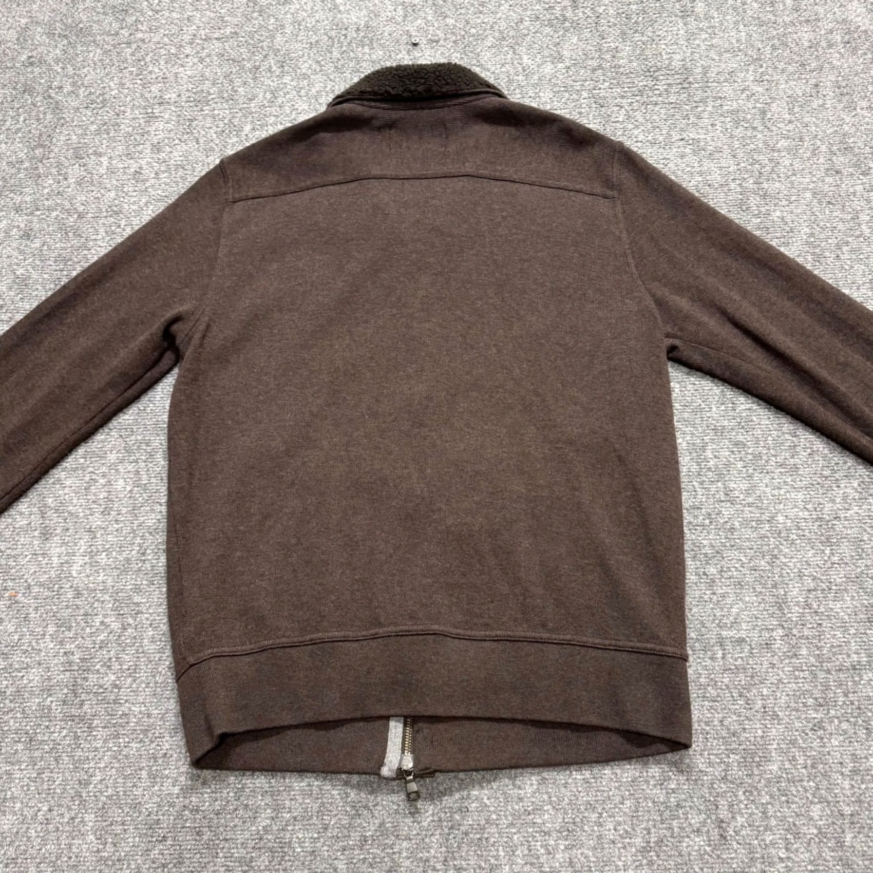 Banana Republic VINTAGE Banana Republic Mens Sweatshirt Sweater Full Zip With Buttons Collar Brown L Adult Mens Regular Size Large Brown Knit Full Zip Knit Sweater Size US L / EU 52-54 / 3 - 6 Thumbnail
