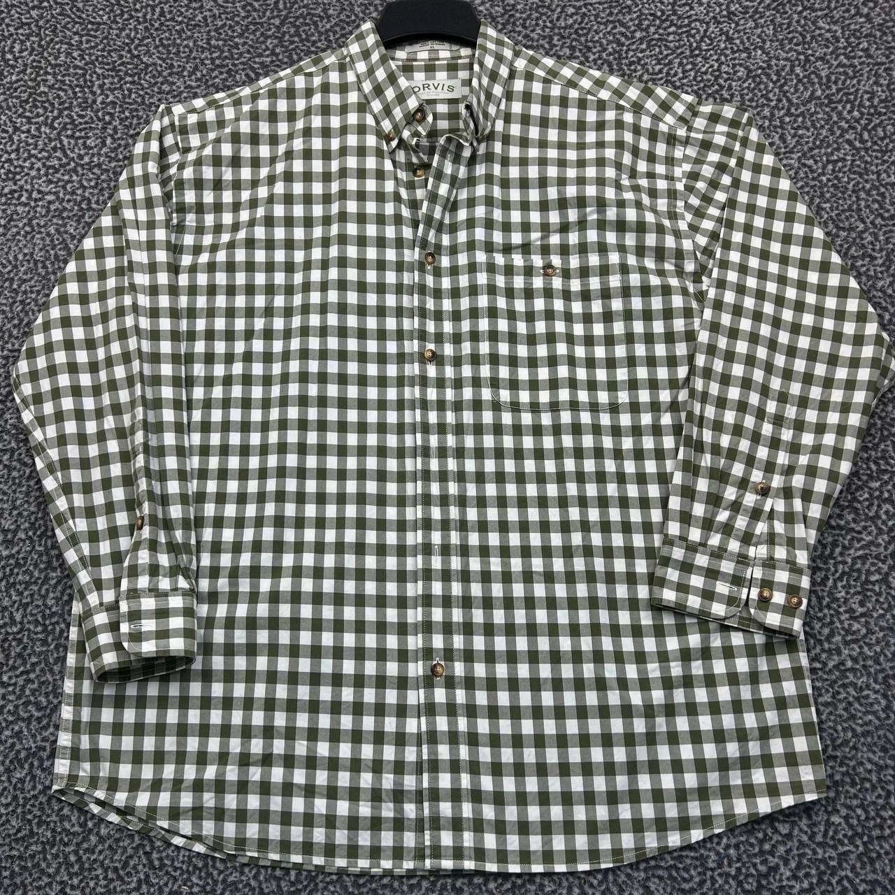 Orvis Orvis Button Down Shirt Men Flannel Gingham Cotton XL Size US XL / EU 56 / 4 - 1 Thumbnail