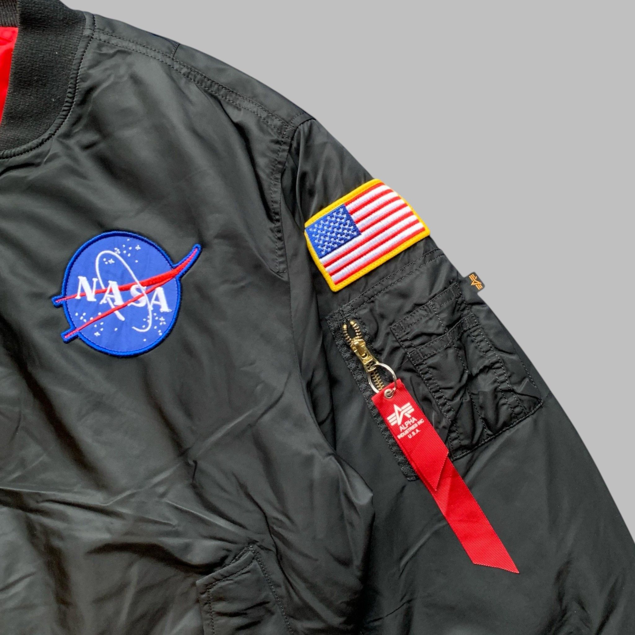 Alpha Industries Alpha Industries Apollo MA-1 Flight Jacket with NASA Size US XL / EU 56 / 4 - 4 Thumbnail