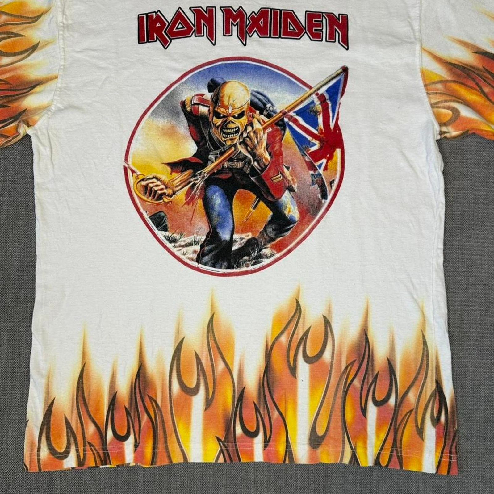 Other Y2K Iron Maiden AOP Flames T-shirt Size US L / EU 52-54 / 3 - 2 Thumbnail