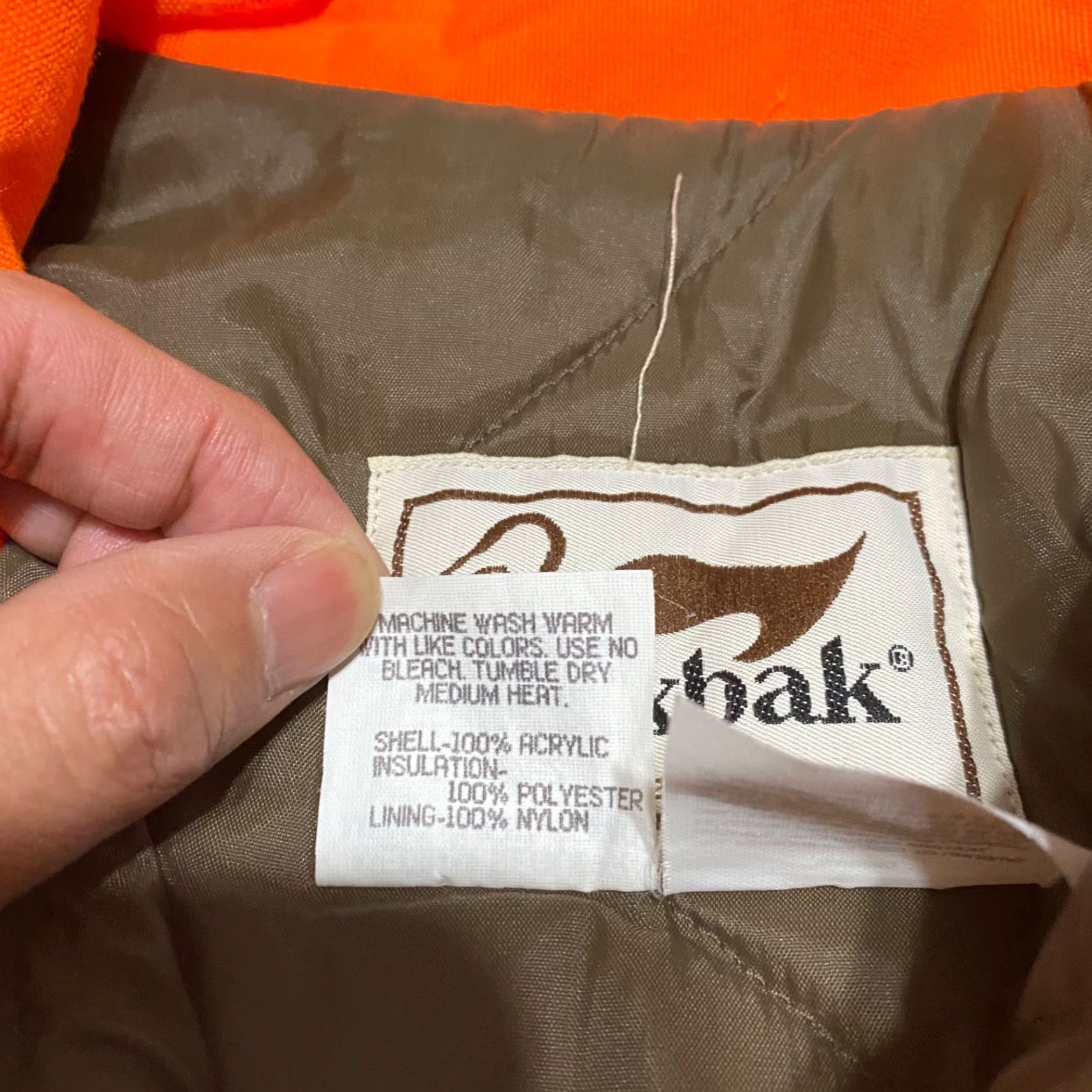 Vintage Duxbak Mens Jacket Orange Full Zip Quilt Lined Pockets Hunting Outdoor Bomber Jacket M Orange Mens Jacket Size US M / EU 48-50 / 2 - 4 Thumbnail