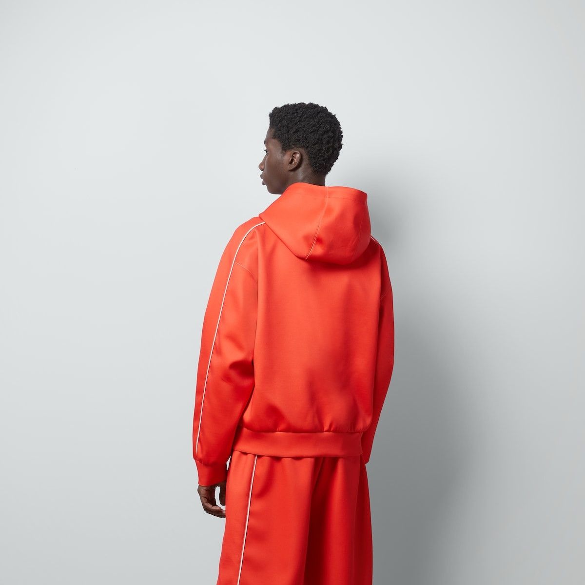 Gucci o1s1wg110125 Neoprene Hooded Sweatshirt in Red/White Size US L / EU 52-54 / 3 - 6 Thumbnail