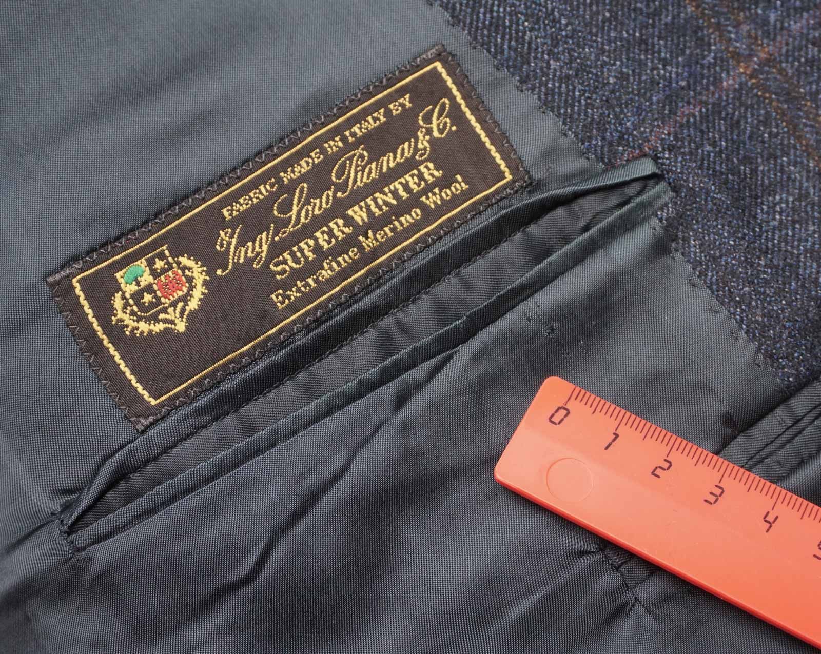 Loro Piana SARTORIA Loro Piana Blazer Men's (EU) 52 Wool Plaid Notch Size 42R - 12 Thumbnail