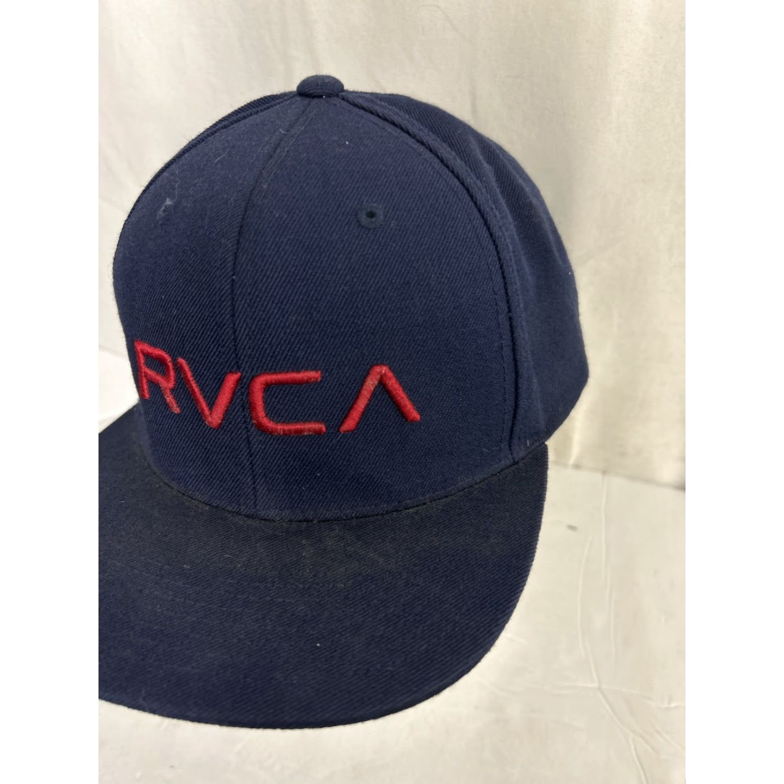 RVCA RVCA Hat SnapBack Navy Blue Red Adjustable One Size Men Men’s Navy Blue Red Snapback Hat Size ONE SIZE - 2 Thumbnail