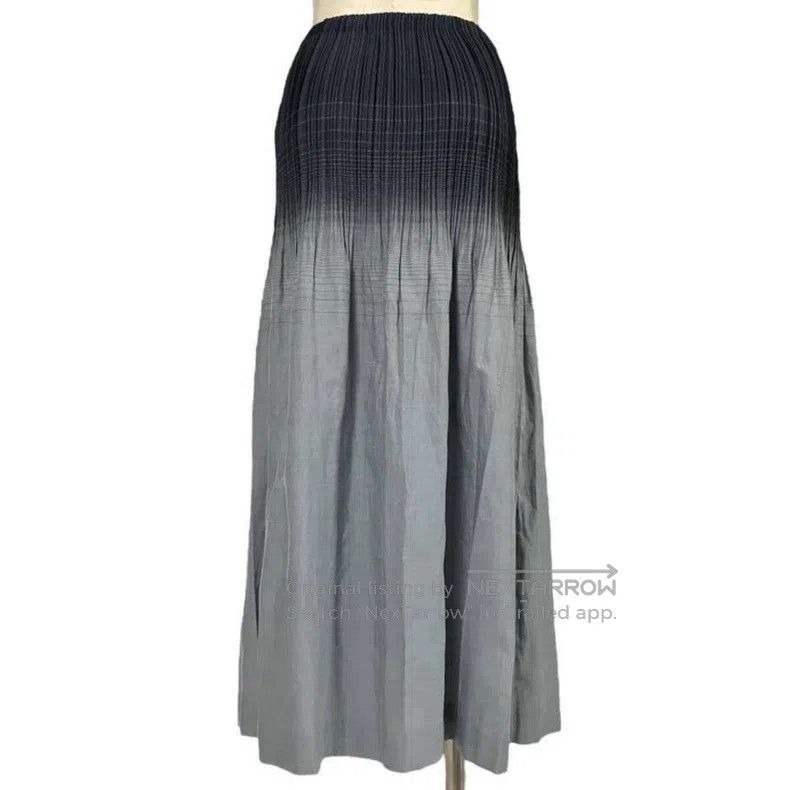Issey Miyake Issey Miyake Black-grey Gradient Midi Skirt Size 25" / US 0 / IT 36 - 1 Thumbnail