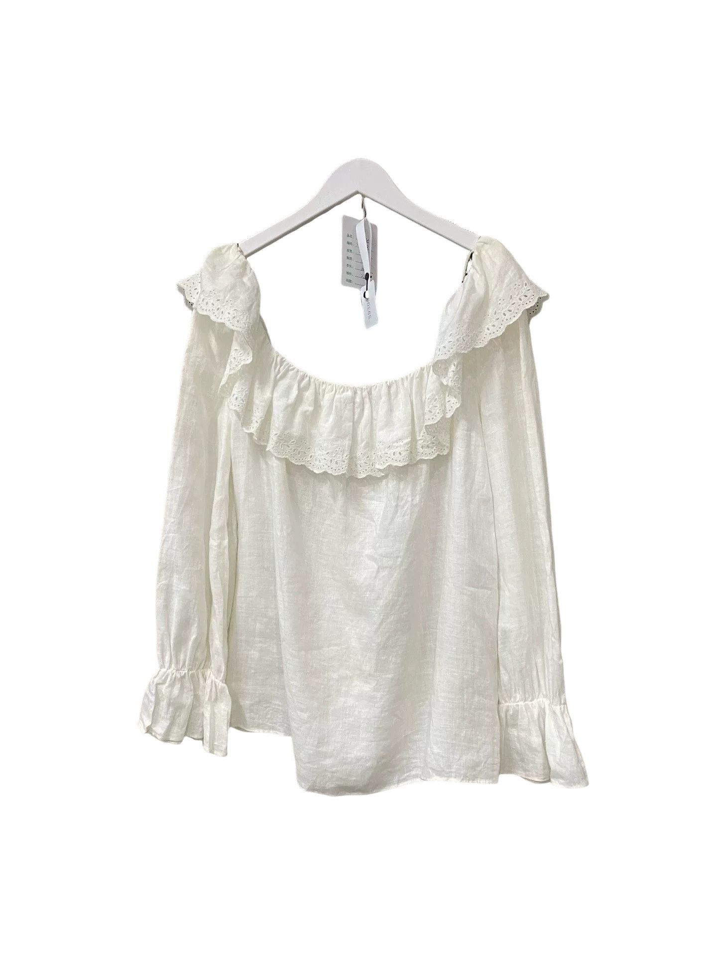 Celine Celine Ruffle Linen Blouse Size 36 Size XS / US 0-2 / IT 36-38 - 1 Thumbnail