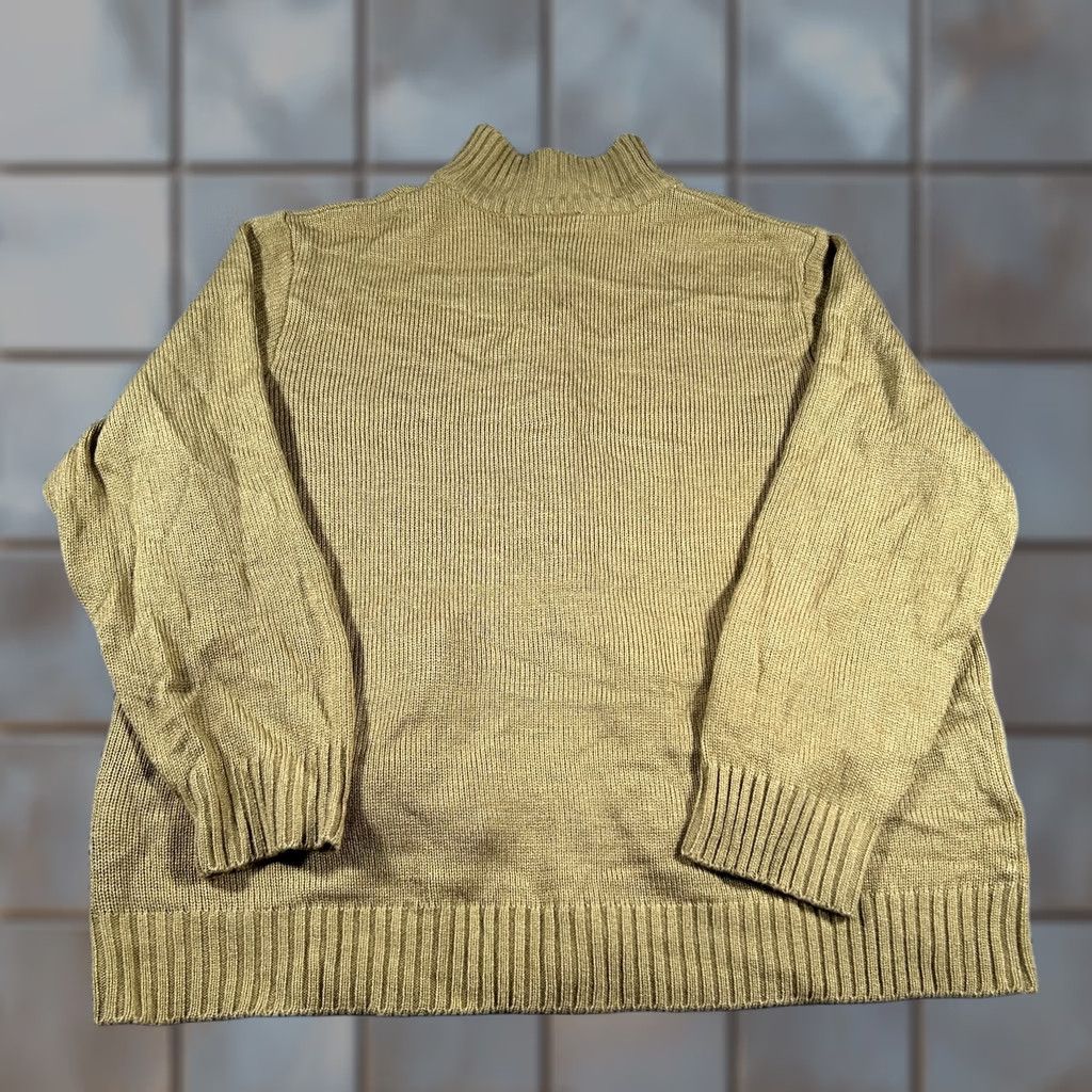 Vintage King Size Jacket Men 3XLB Big Green Full Zip Knit Bomber Long Sleeve Size US XXL / EU 58 / 5 - 1 Thumbnail