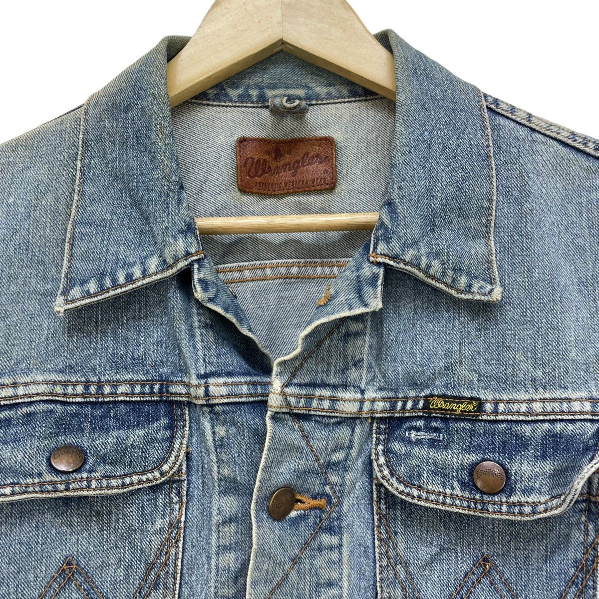 Vintage × Wrangler 💥Japanese Brand Wrangler Trucker Jacket Size M / US 6-8 / IT 42-44 - 3 Thumbnail