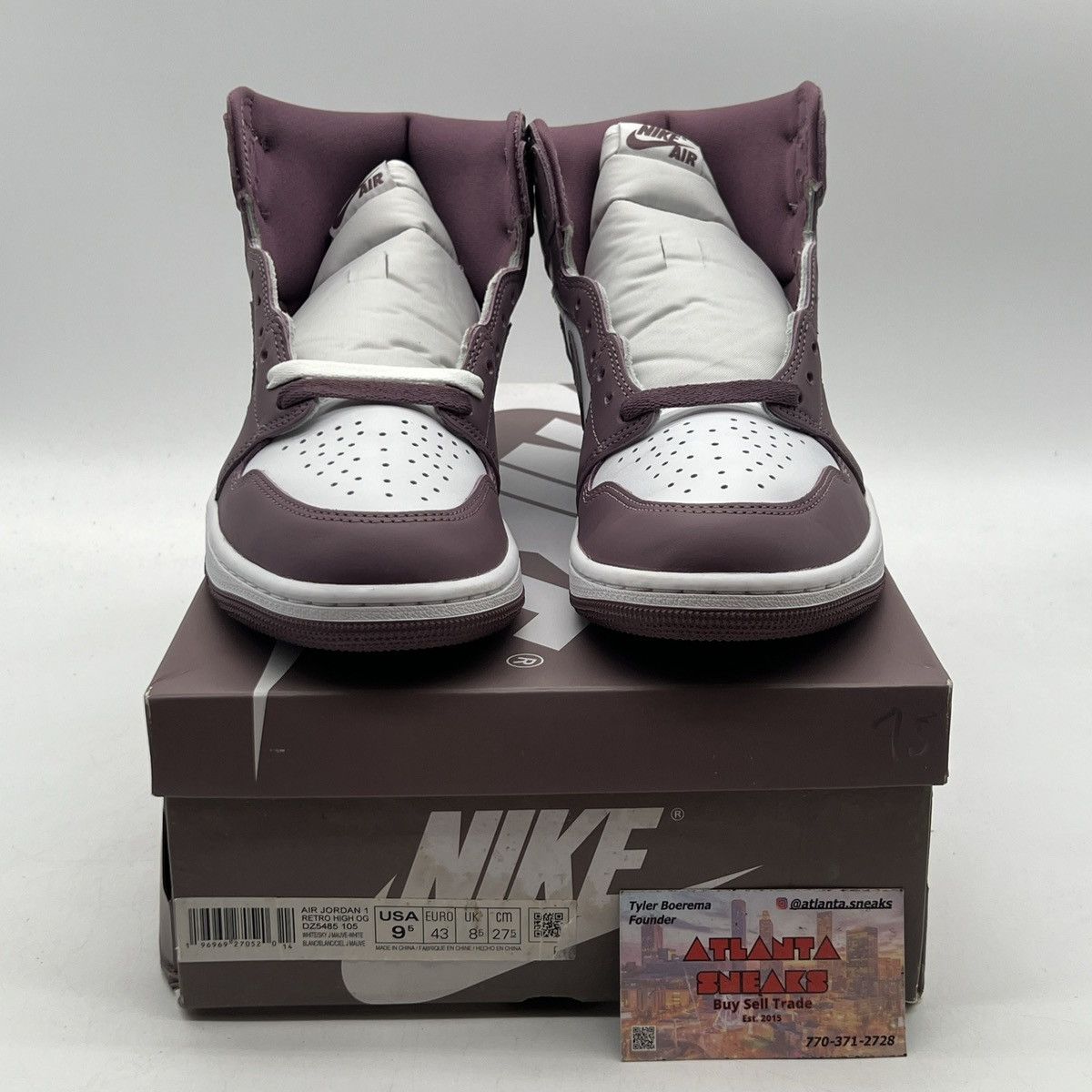 Nike Air Jordan 1 high mauve Size US 9.5 / EU 42-43 - 2 Thumbnail