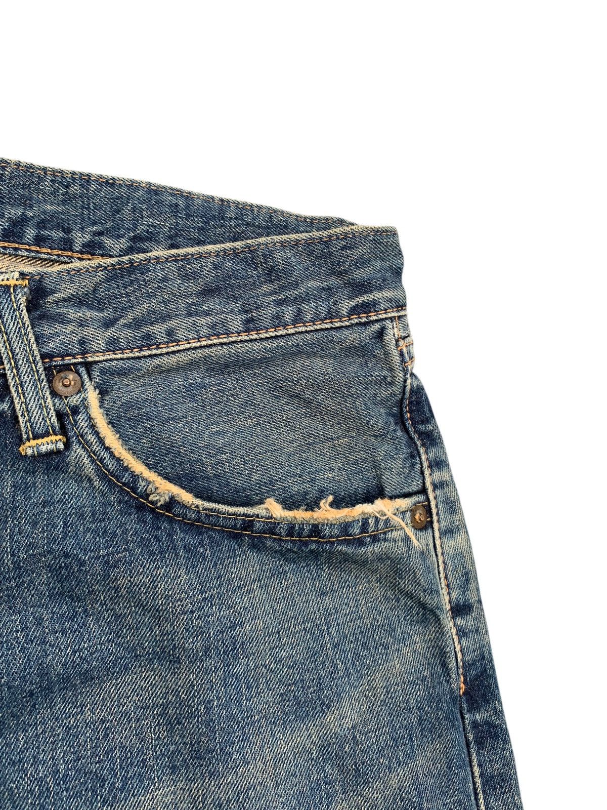 Kapital VINTAGE EDWIN 505 SELVEDGE BAGGY RUSTY DISTRESSED DENIM Size US 32 / EU 48 - 14 Thumbnail