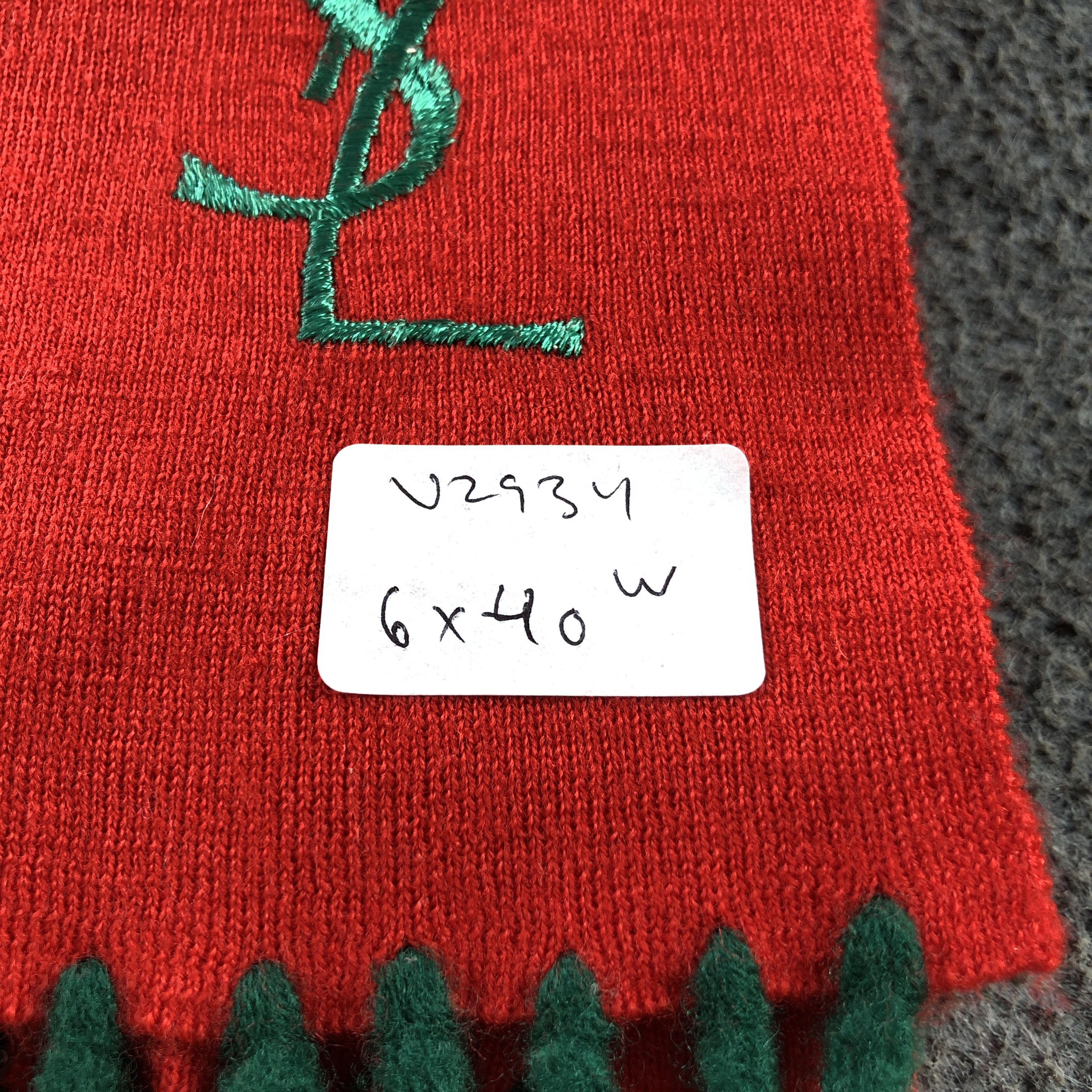 Yves Saint Laurent YSL Wool Scarf Muffler V2934 Size ONE SIZE - 6 Thumbnail