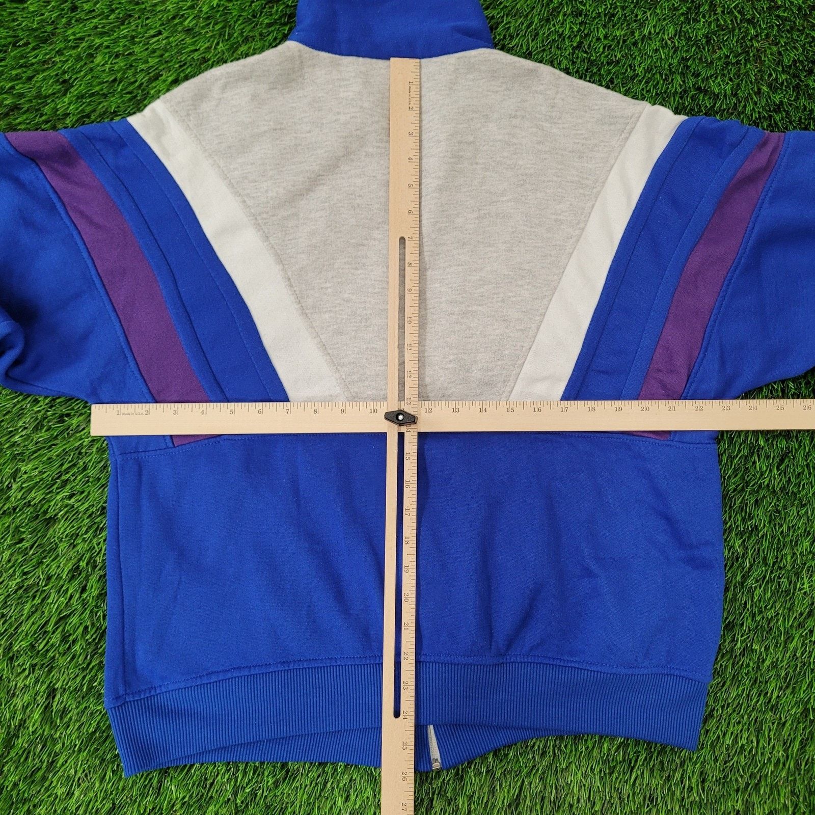 PONY Vintage 90s PONY Track Jacket Womens XL 23x24 Boxy Blue Gray Size XL / US 12-14 / IT 48-50 - 4 Thumbnail