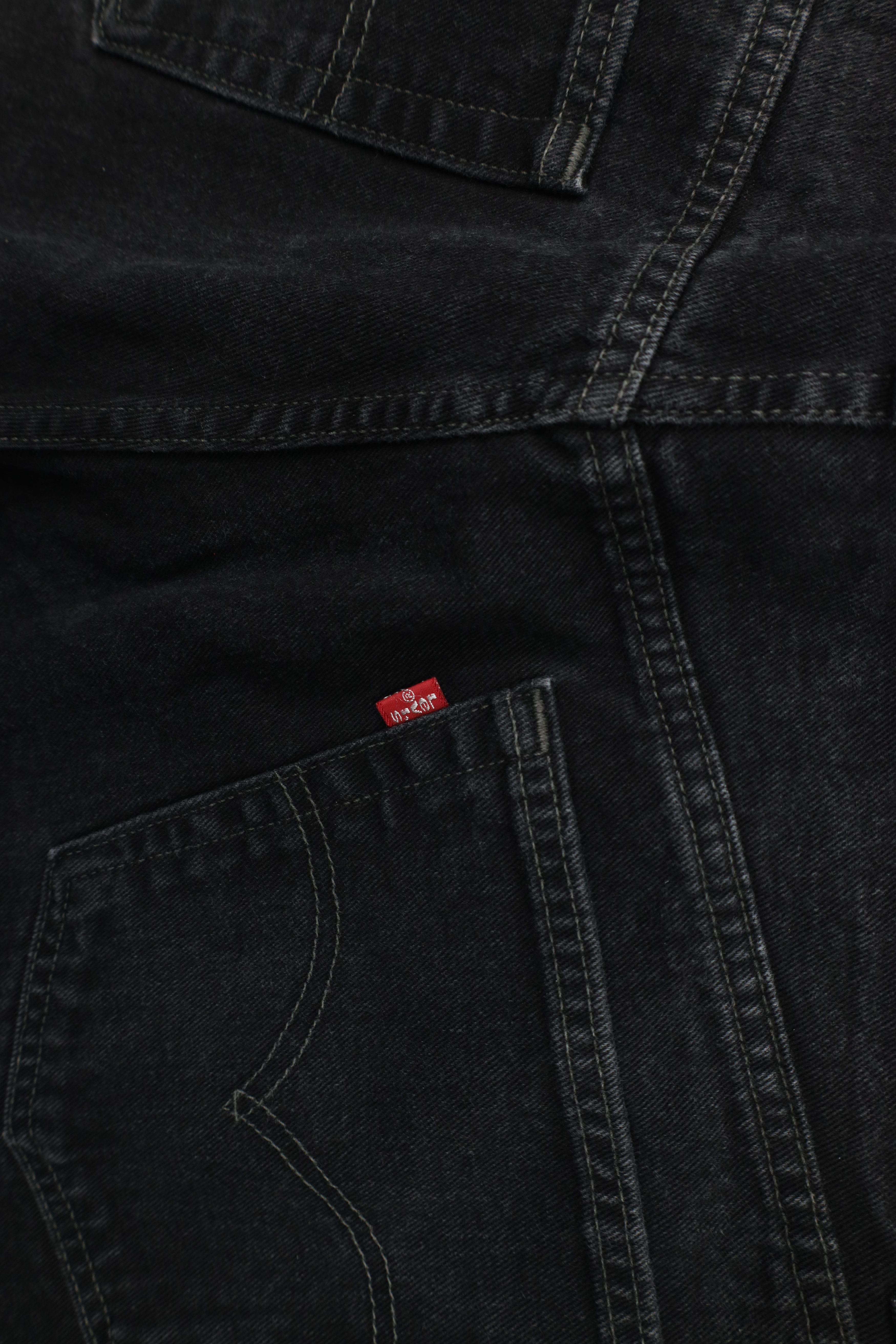 Levi's Vintage 90s Levis 550 Relaxed Tapered Leg Denim Jeans Black Size US 38 / EU 54 - 13 Thumbnail