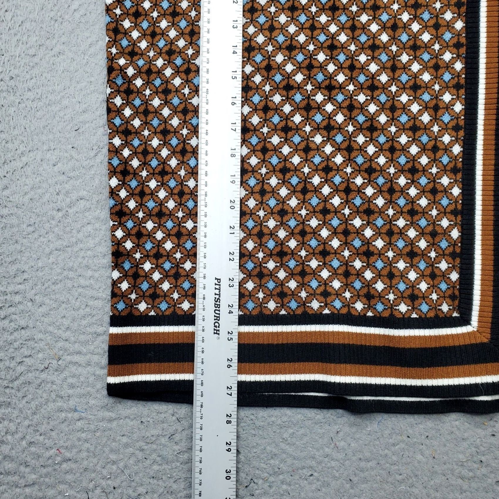 Nine West Nine West Skirt Womens Size L Multicolor Geometric Jacquard Knit Side Slit Pull On MIDI 27.5" Pre-owned Mens? Size 36" / US 14 / IT 50 - 3 Thumbnail