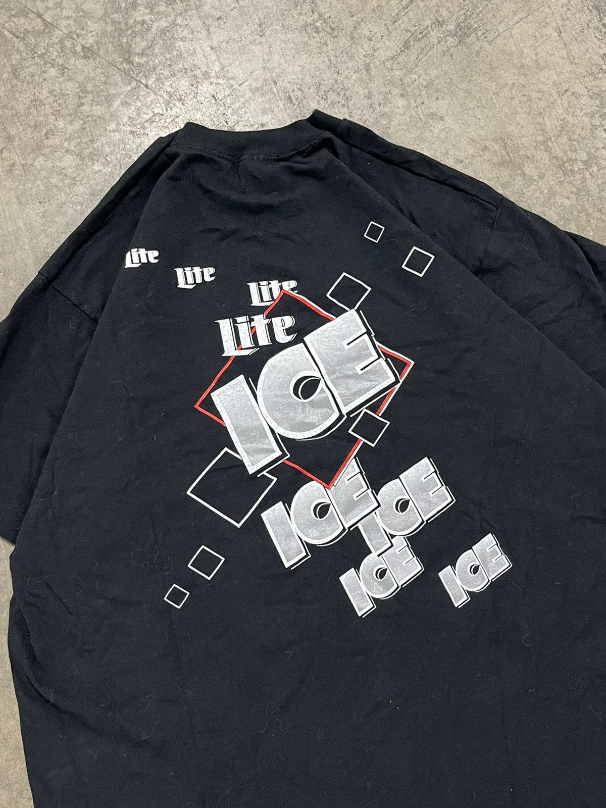 Vintage Vintage miller lite ice 90s promo shirt hype rare beer frat Size US XL / EU 56 / 4 - 3 Thumbnail