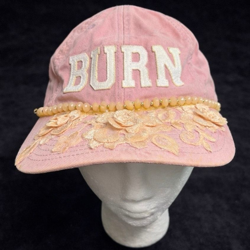 Other Pink Beaded Burn Hat Size ONE SIZE - 1 Thumbnail