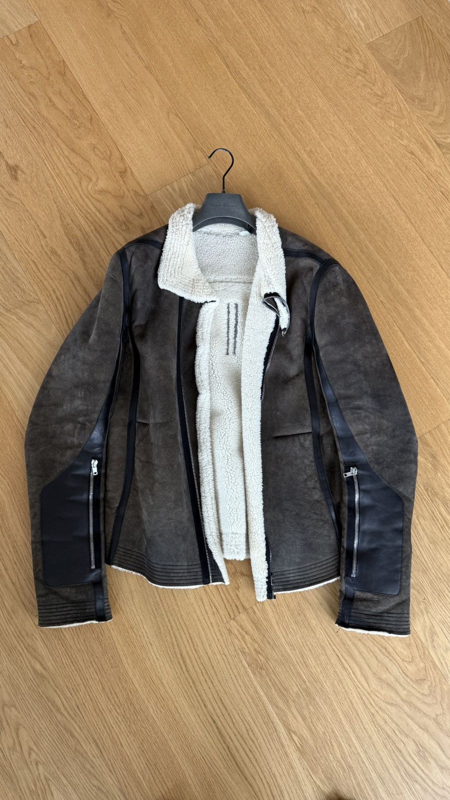 Rick Owens Rick Owens AW ‘17 Glitter Shearling Leather Jacket Size US M / EU 48-50 / 2 - 2 Thumbnail