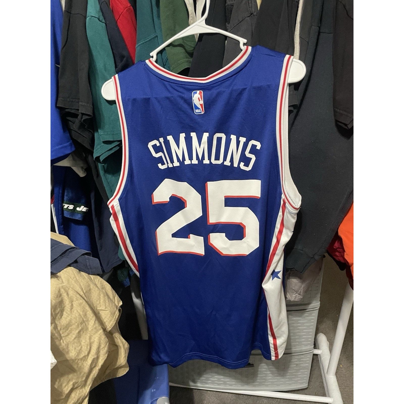 Nike Size Medium-Ben Simmons #25 76ers Men's Jersey Blue Fanatics Size US M / EU 48-50 / 2 - 2 Thumbnail