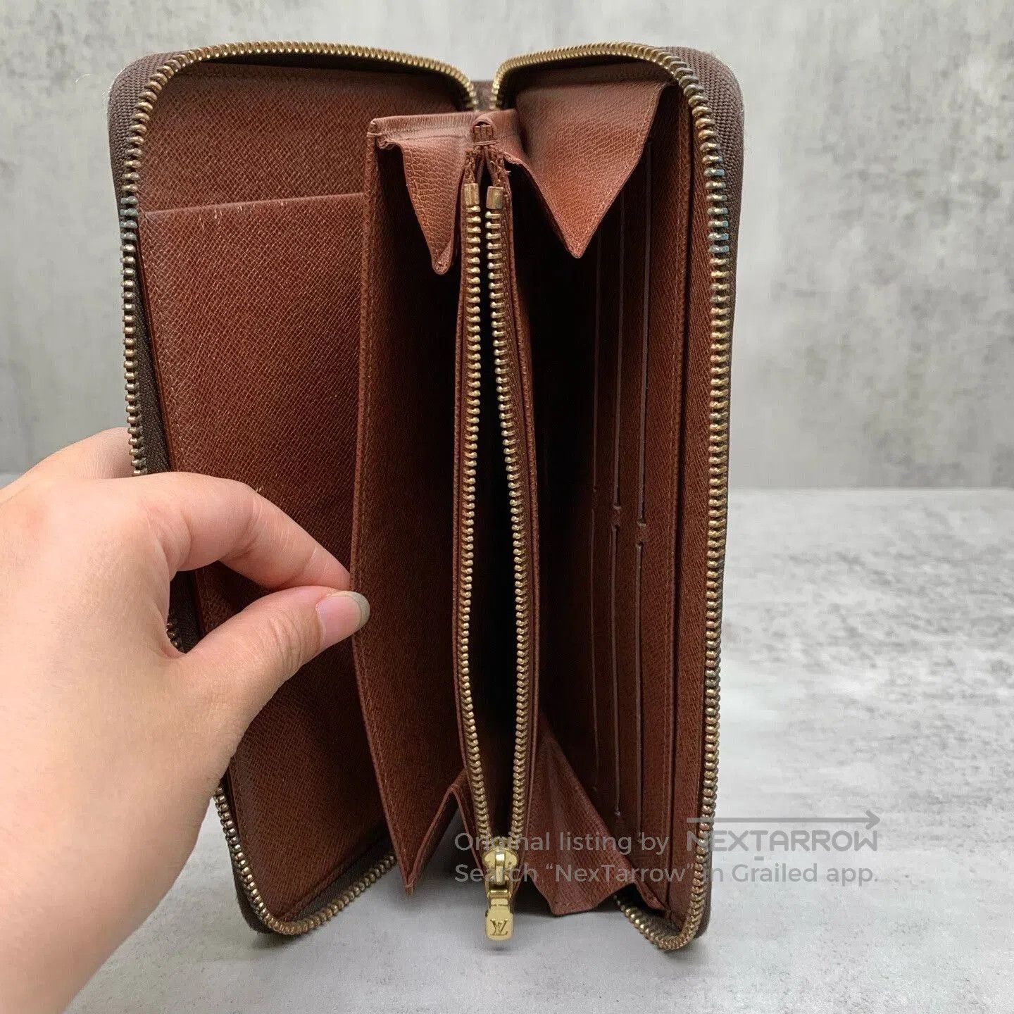 Louis Vuitton brown monogram card case wallet. Size ONE SIZE - 7 Thumbnail