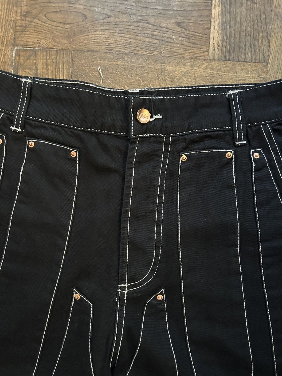 Alex Mullins Alex Mullins Pinstripe Worker Pants Size US 30 / EU 46 - 4 Thumbnail