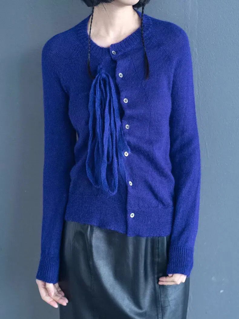 Comme des Garcons Comme Des Garcons size F Purple Asymmetrical Tie-dye Knit Size XS / US 0-2 / IT 36-38 - 1 Thumbnail