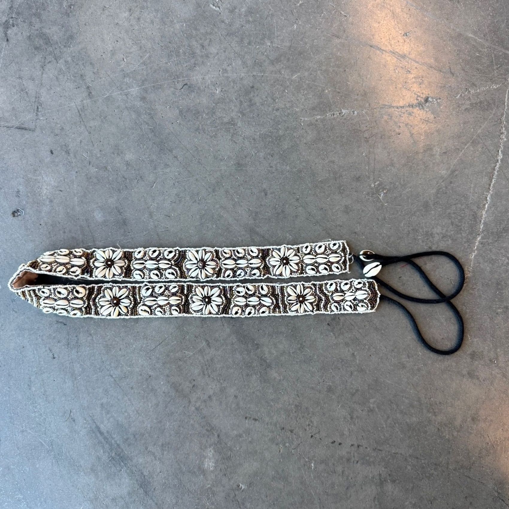 Vintage VINTAGE Y2K Embellished Seashell Rhinestone Tie Belt Boho Fairy 32 Brown Womens Size ONE SIZE - 2 Thumbnail