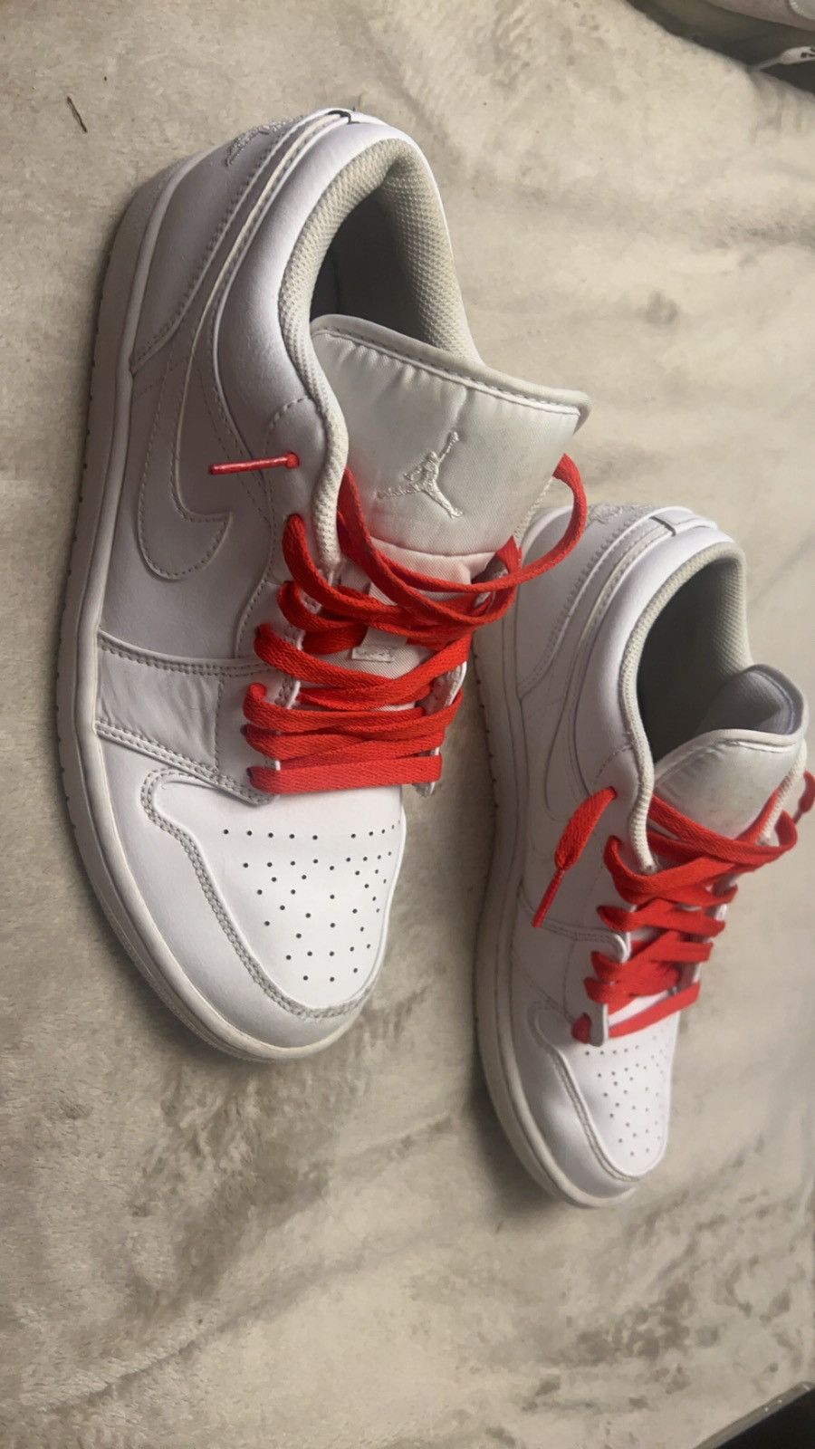 Jordan Brand Jordan 1 Lows Triple White Size US 10 / EU 43 - 2 Thumbnail