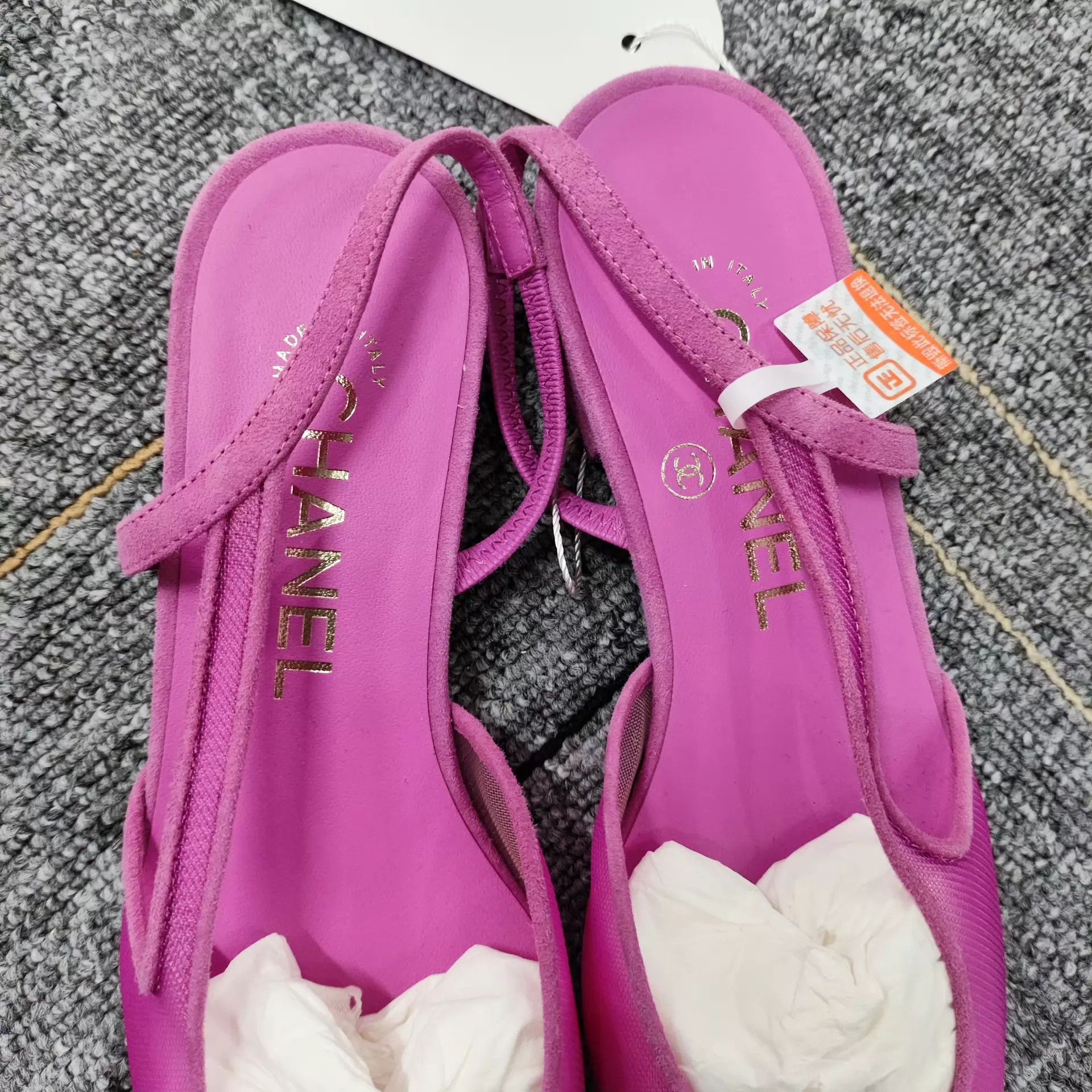 Chanel Chanel 22S Pointed Toe Ballet Sandals Hot Pink New EU35 Size US 4.5 / IT 34.5 - 2 Thumbnail