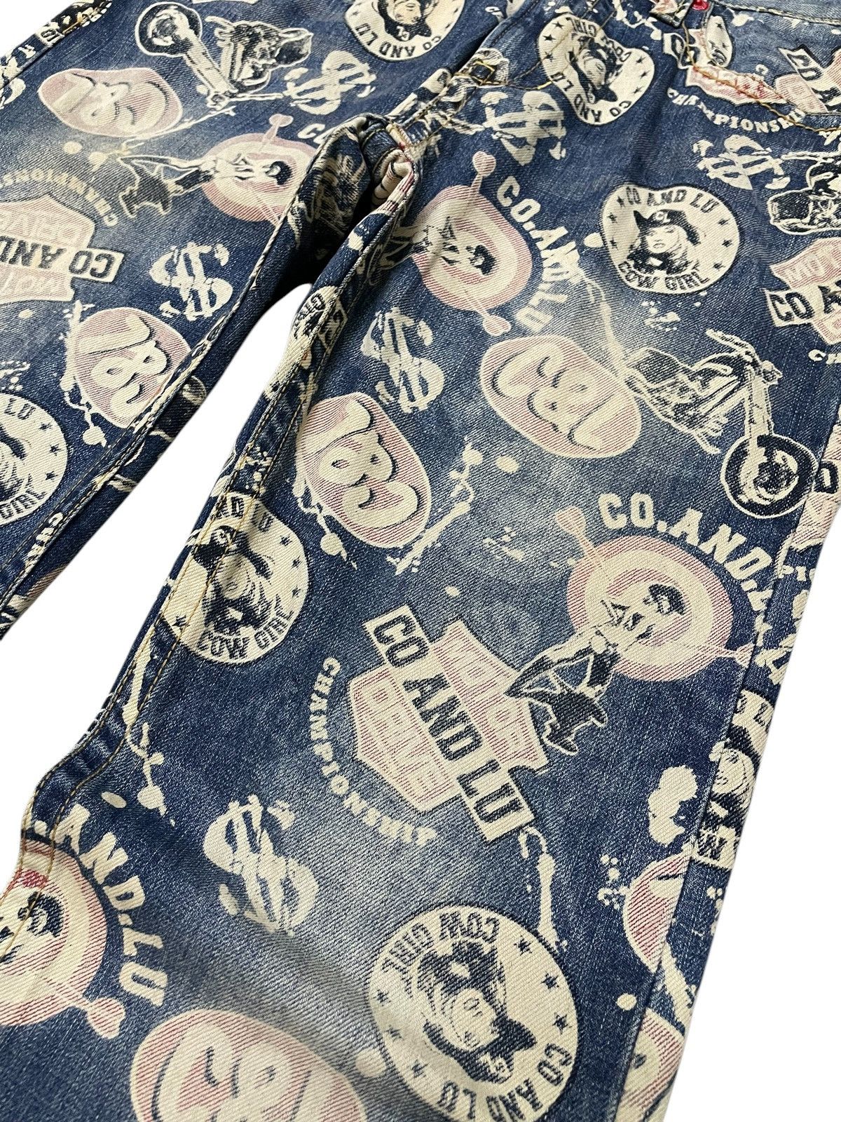 Hysteric Glamour Hysteric Glamour Style Co&Lu Japan All Over Print Jeans Size US 30 / EU 46 - 8 Thumbnail