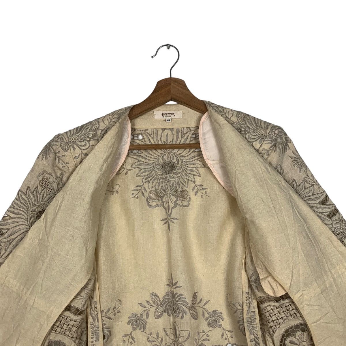 Japanese Brand DREXXON DORIAN Embroidered Single Button SS Jacket #1810-C20 Size M / US 6-8 / IT 42-44 - 12 Thumbnail