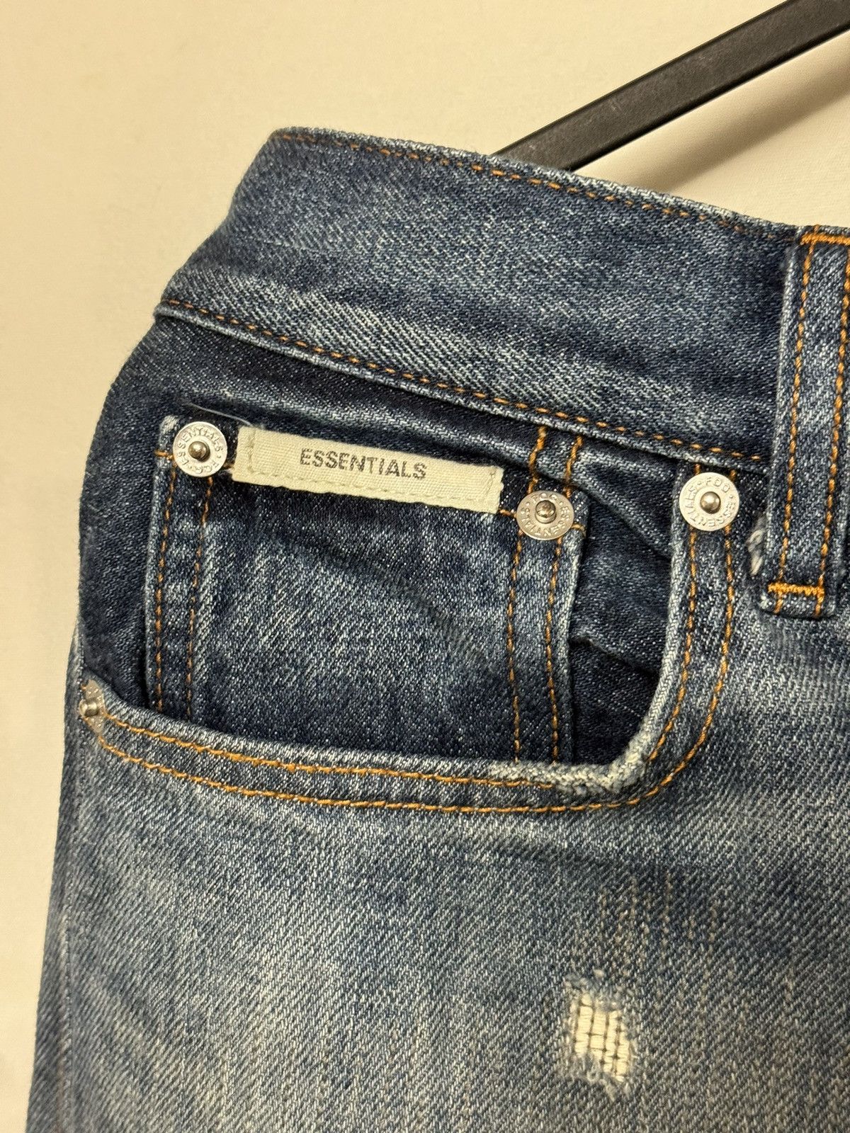 Fear of God 💥 FOG Fear of God Essentials Denim Distressed Jeans SZ 28 Size US 28 / EU 44 - 3 Thumbnail