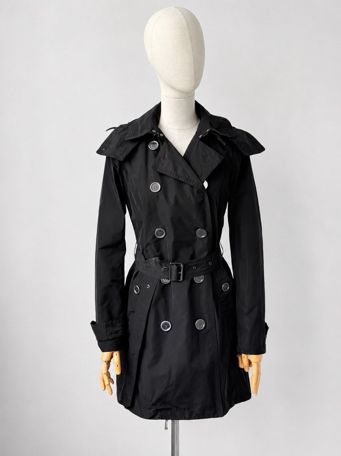 Burberry Burberry Brit Hooded Trench Coat Nova Check Lined Belted Size S / US 4 / IT 40 - 3 Thumbnail