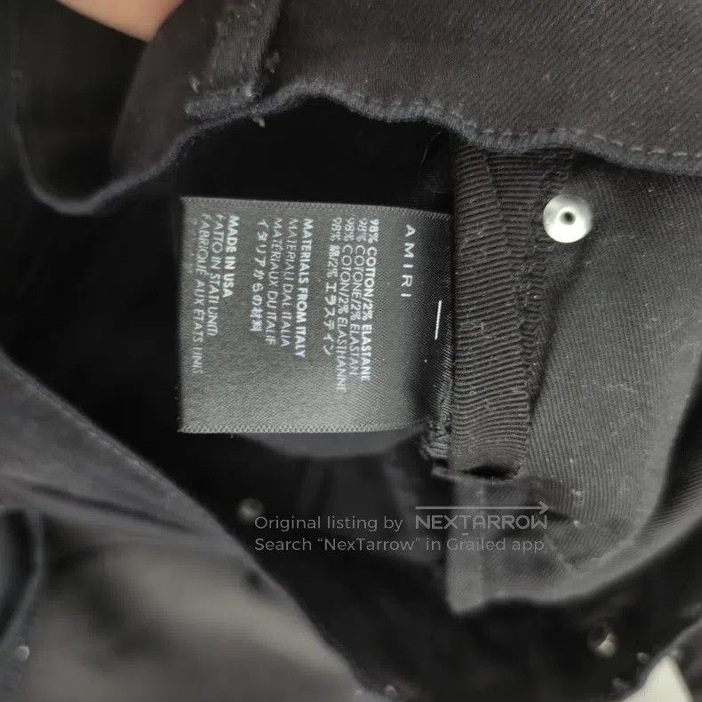 Amiri Amiri High-end black diamond denim pants Size US 31 - 7 Thumbnail