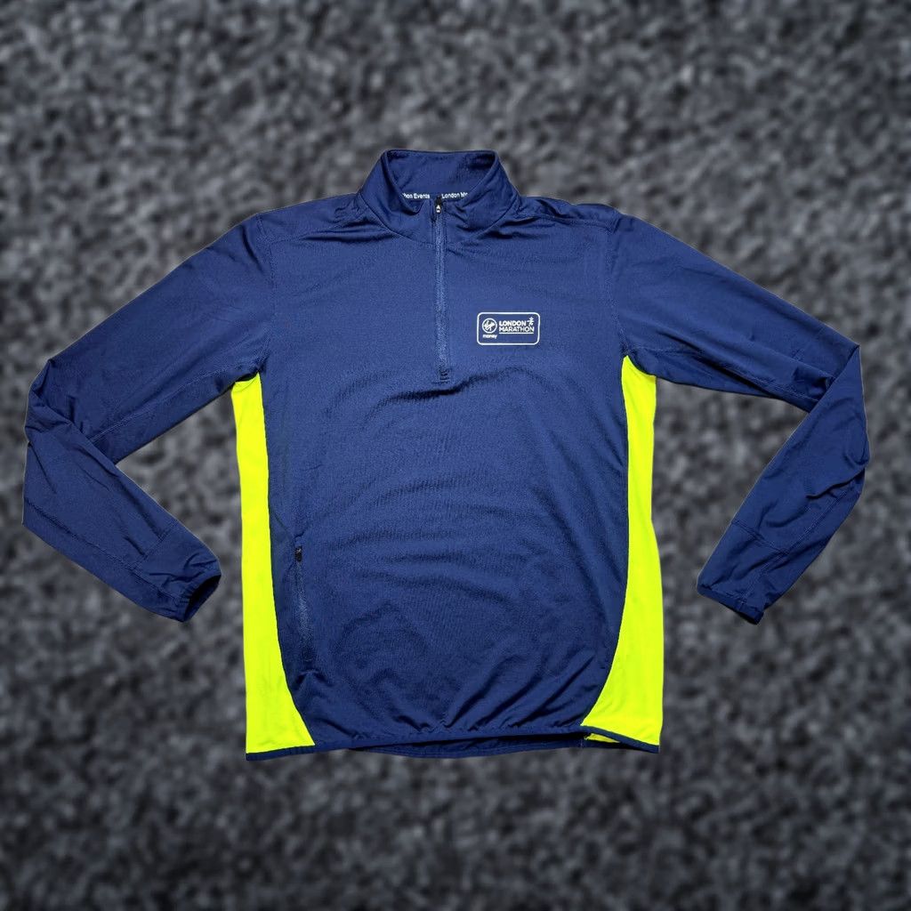 Vintage Virgin London Marathon Blue Running Pullover Mens L Blue Size US L / EU 52-54 / 3 - 1 Thumbnail
