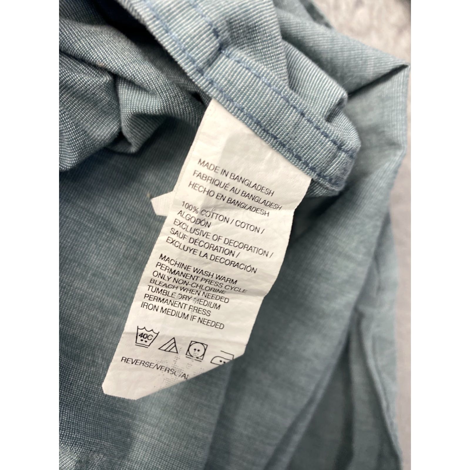 Izod IZOD Dress Shirt Men XL Green / 97-59 Regular Button-Down Collar Shirt Size 46R - 7 Thumbnail