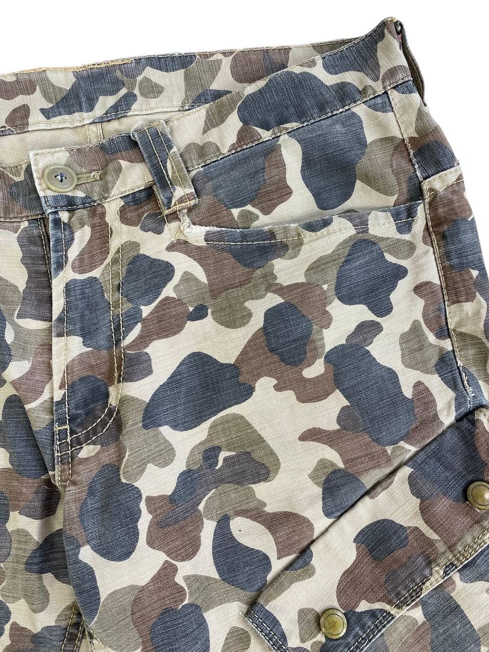 Japanese Brand 291295 Homme Flared Camo Cargo Denim Pants Size US 32 / EU 48 - 5 Thumbnail