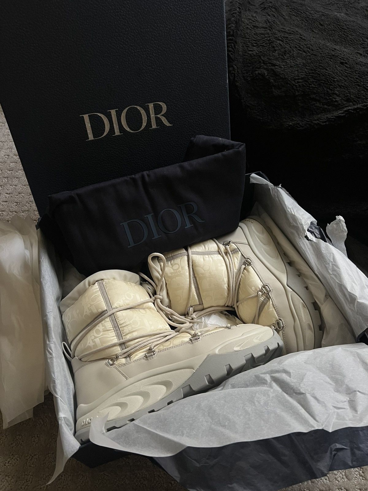 Dior Cream Dior Oblique Snow Ankle Boots Size US 5.5 / EU 38 - 3 Thumbnail
